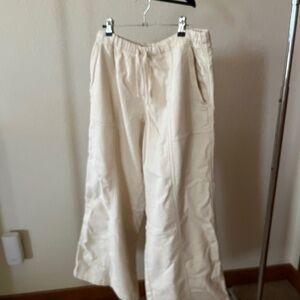 Aerie Women's Cream Wide Leg Pants